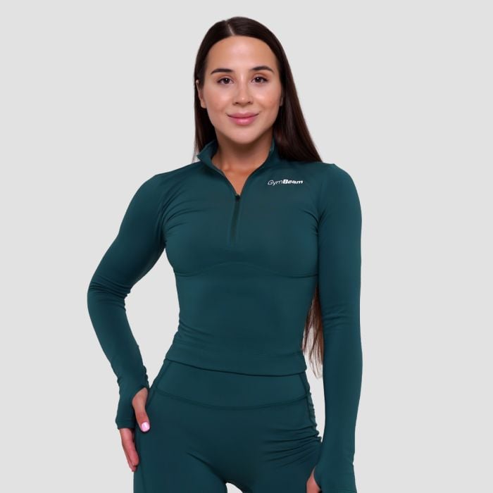 Damska koszulka sportowa Ignite Dark Green - GymBeam M