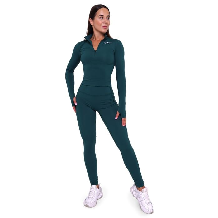 Damska koszulka sportowa Ignite Dark Green - GymBeam M