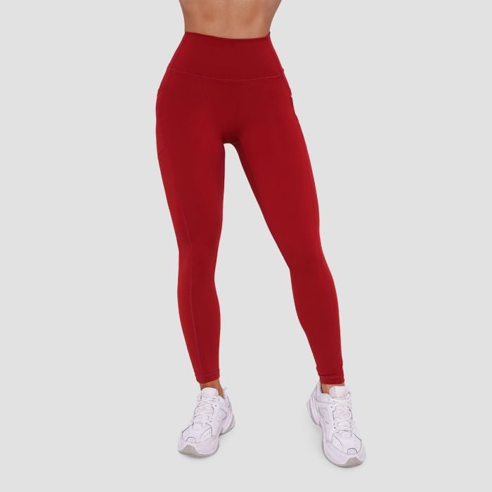 Damskie leginsy Ignite Dark Red - GymBeam M