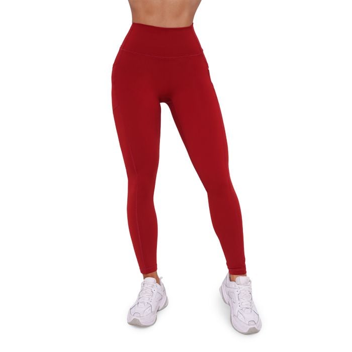 Damskie leginsy Ignite Dark Red - GymBeam M