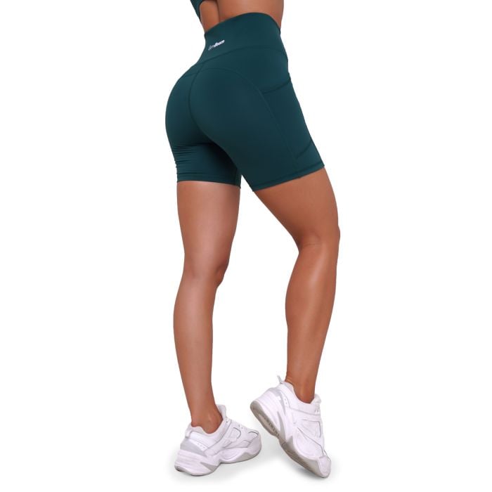 Damskie spodenki Ignite Dark Green - GymBeam M