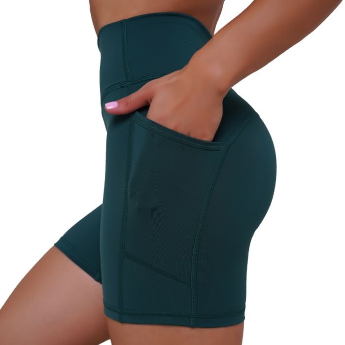 Damskie spodenki Ignite Dark Green - GymBeam M