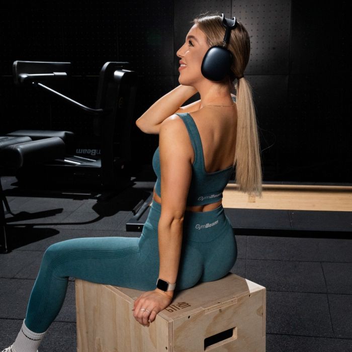 Bezszwowe damskie legginsy Lift Petrol - GymBeam M