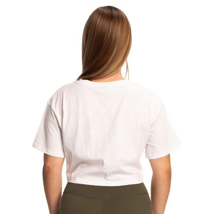 Damska koszulka Cropped Limitless White - GymBeam M