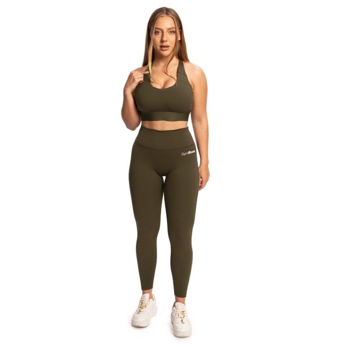 Damskie legginsy z wysokim stanem Limitless Espresso - GymBeam S