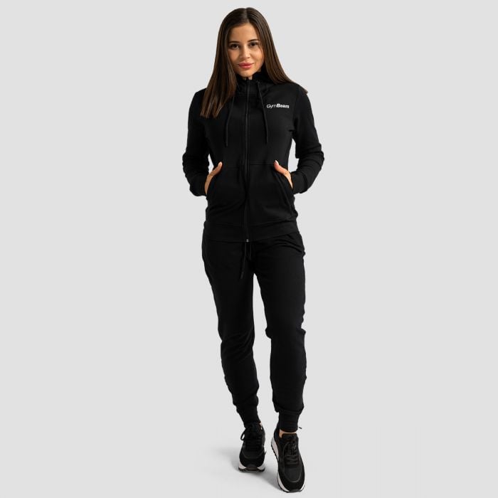 Damska bluza z kapturem Zip Up Limitless Black - GymBeam M