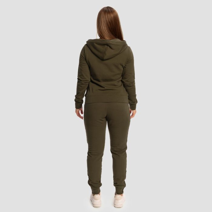 Damska bluza z kapturem Zip Up Limitless Espresso - GymBeam S