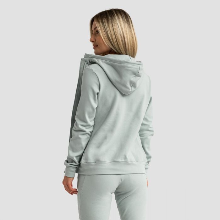 Damska bluza z kapturem Zip Up Limitless Eucalypt - GymBeam M
