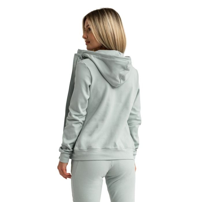 Damska bluza z kapturem Zip Up Limitless Eucalypt - GymBeam M