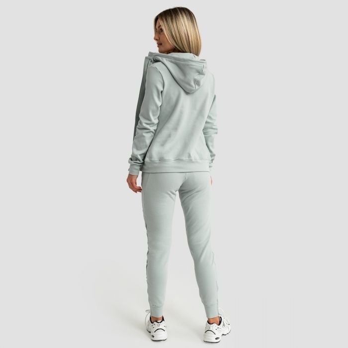 Damska bluza z kapturem Zip Up Limitless Eucalypt - GymBeam M