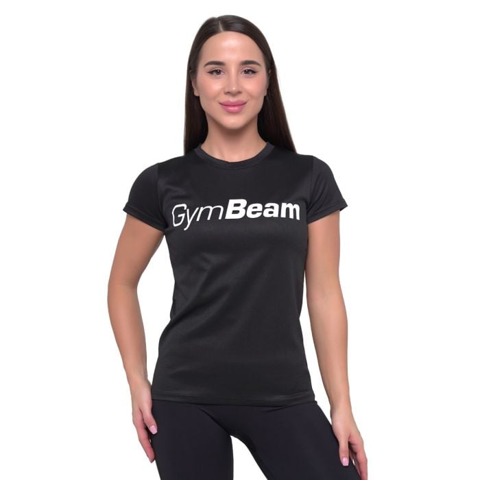 Damska koszulka Essence Mesh Black - GymBeam S