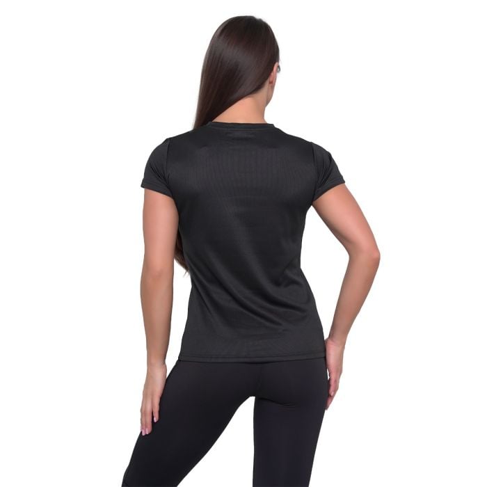 Damska koszulka Essence Mesh Black - GymBeam S
