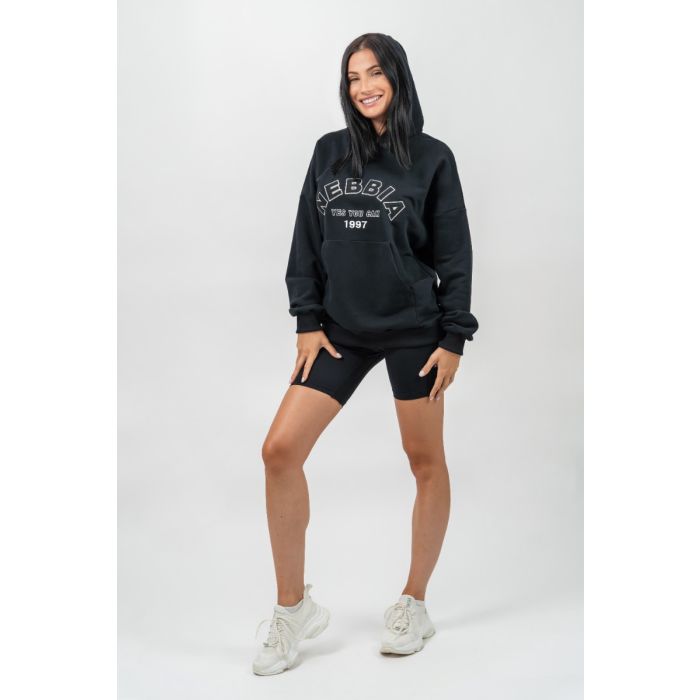 Damska bluza Oversize Gym Rat Black - NEBBIA S