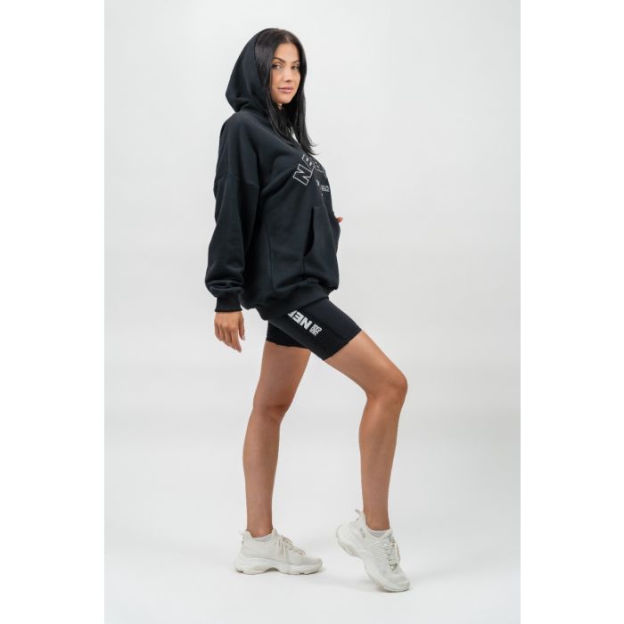 Damska bluza Oversize Gym Rat Black - NEBBIA S