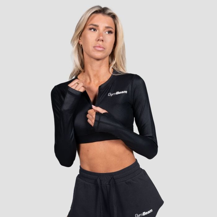 Damski top sportowy Prime Black - GymBeam M