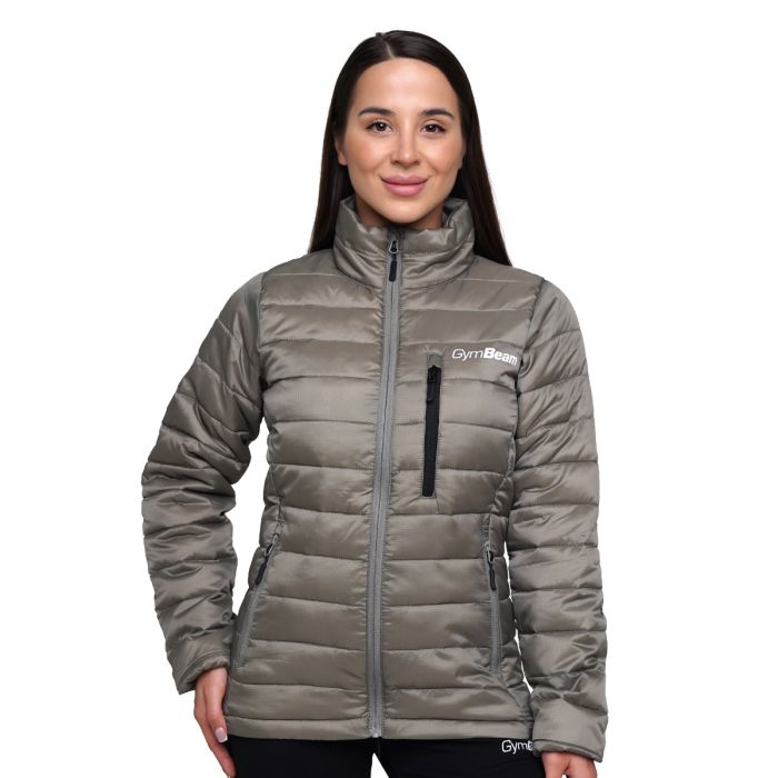 Damska kurtka Puffer Vetiver/Black - GymBeam M