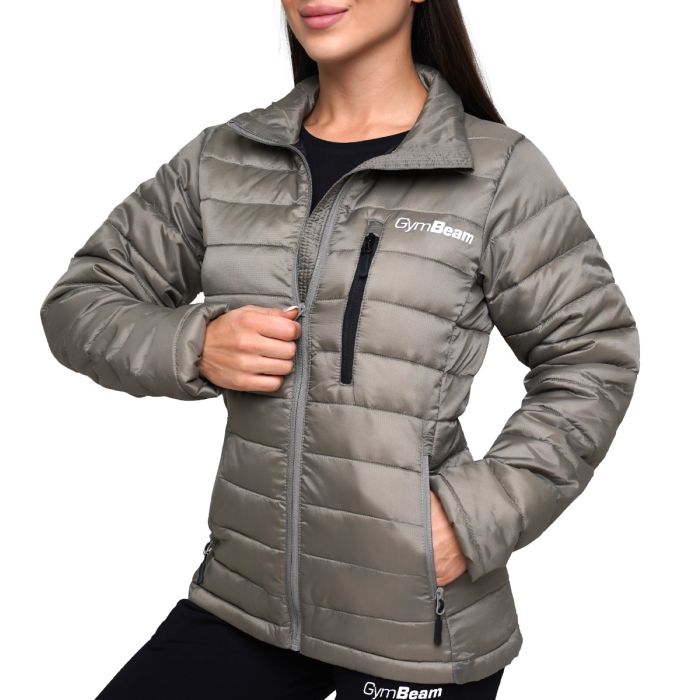 Damska kurtka Puffer Vetiver/Black - GymBeam M