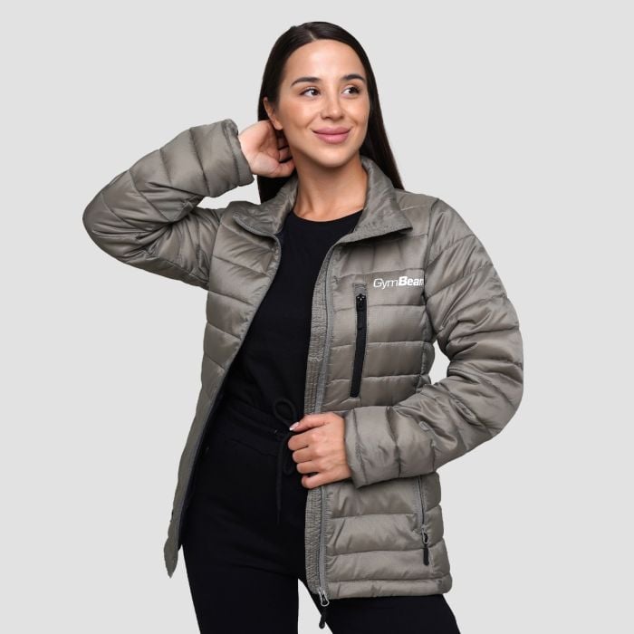 Damska kurtka Puffer Vetiver/Black - GymBeam M