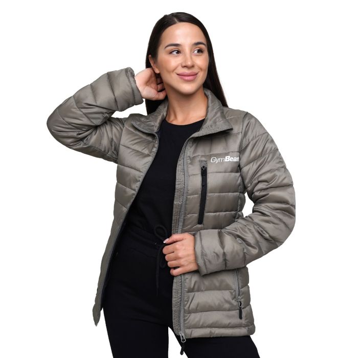 Damska kurtka Puffer Vetiver/Black - GymBeam M