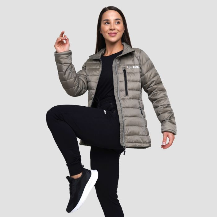 Damska kurtka Puffer Vetiver/Black - GymBeam M