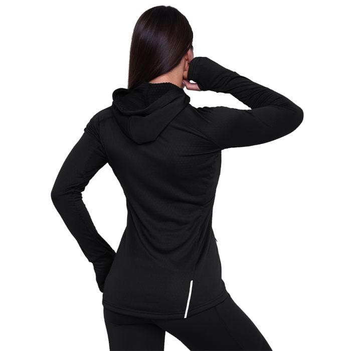 Damska bluza do biegania Pulse 1/2 Zip Black - GymBeam S