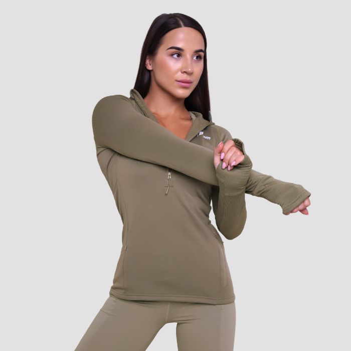 Damska bluza do biegania Pulse 1/2 Zip Vetiver - GymBeam M
