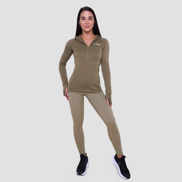 Damska bluza do biegania Pulse 1/2 Zip Vetiver - GymBeam M