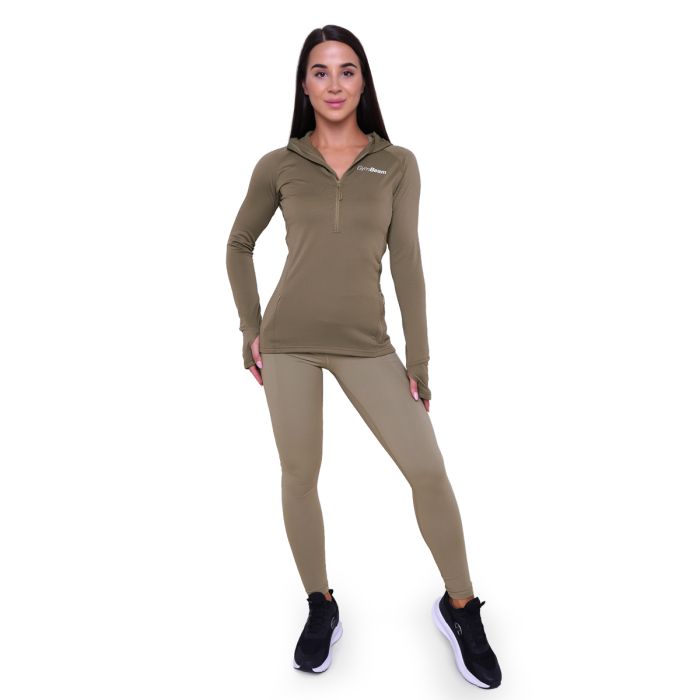 Damska bluza do biegania Pulse 1/2 Zip Vetiver - GymBeam M