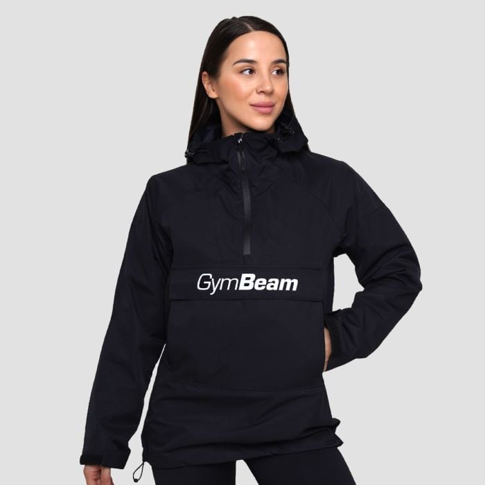 Damska kurtka przeciwdeszczowa Smock Black - GymBeam S