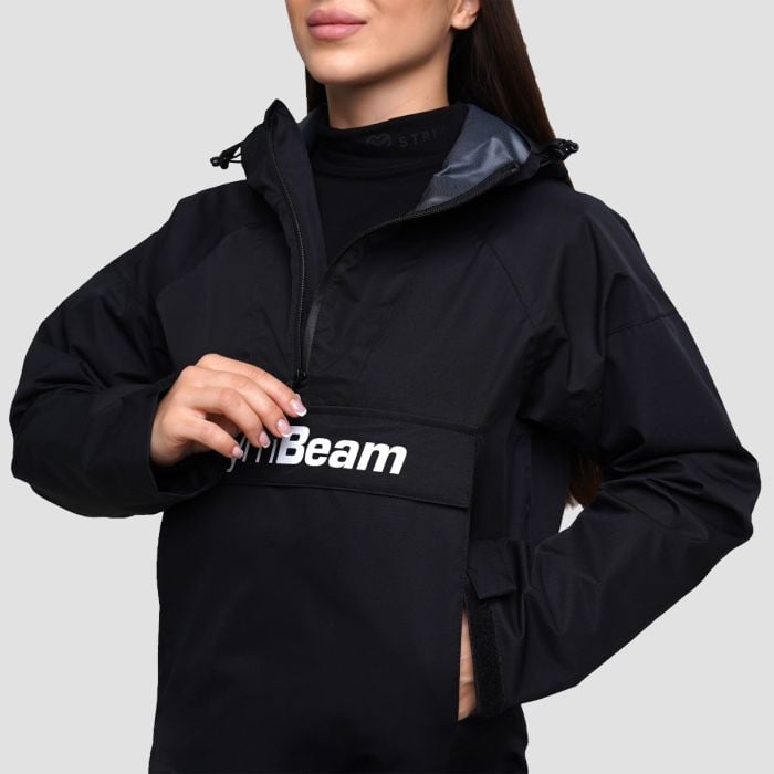 Damska kurtka przeciwdeszczowa Smock Black - GymBeam S
