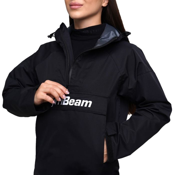 Damska kurtka przeciwdeszczowa Smock Black - GymBeam S