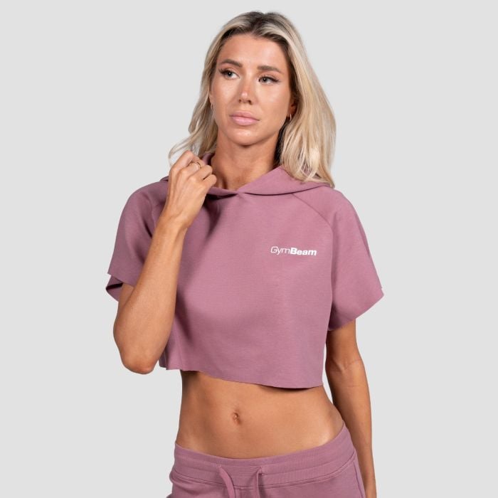 Damska bluza z kapturem Relay Cropped Haze - GymBeam S