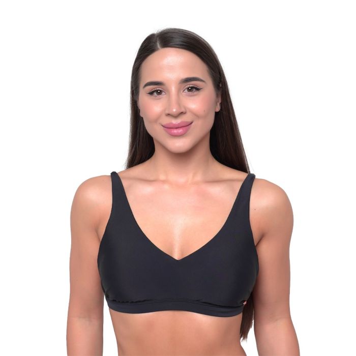 Damska sportowa góra od bikini Black - GymBeam S