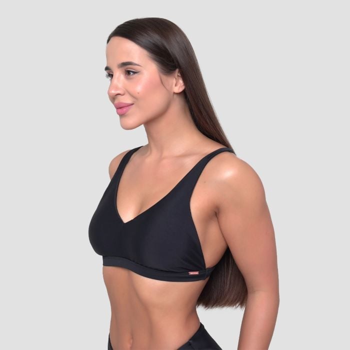 Damska sportowa góra od bikini Black - GymBeam S