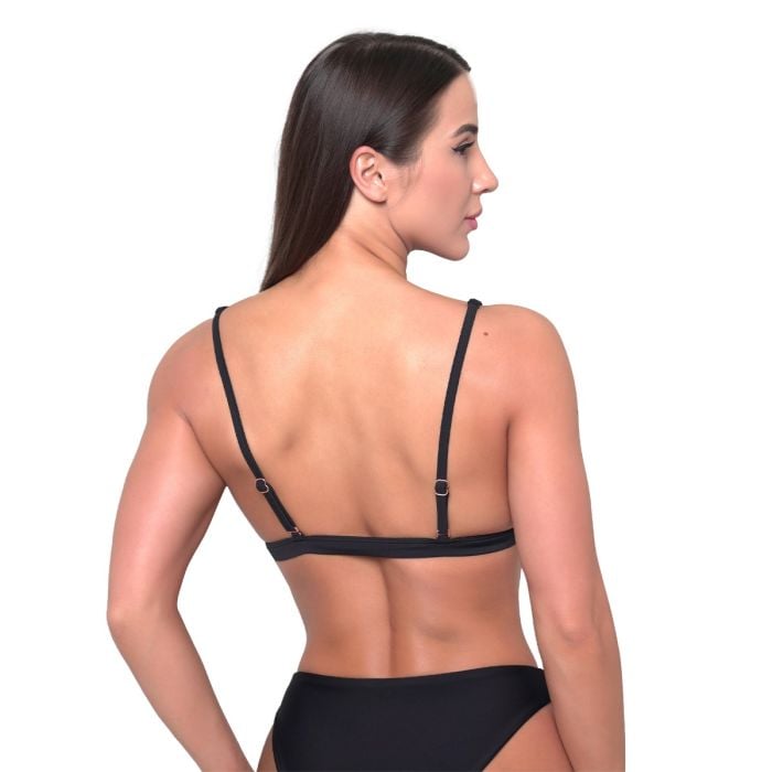Damska sportowa góra od bikini Black - GymBeam S