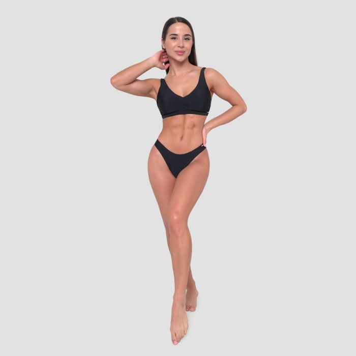 Damska sportowa góra od bikini Black - GymBeam S
