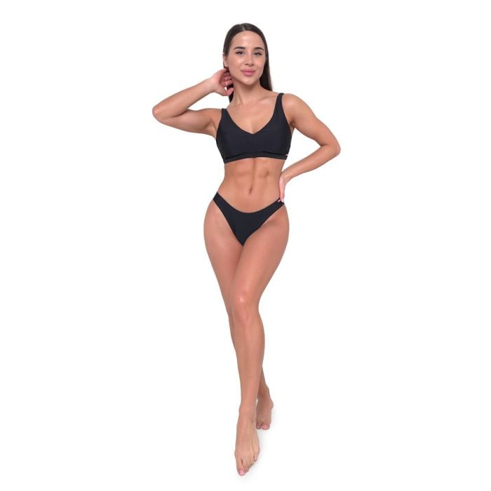 Damska sportowa góra od bikini Black - GymBeam S