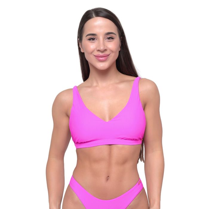 Damska sportowa góra od bikini Pink - GymBeam S