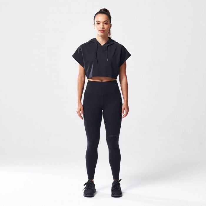 Damska bluza z kapturem Vented Crop Hoodie Black - SQUATWOLF XL