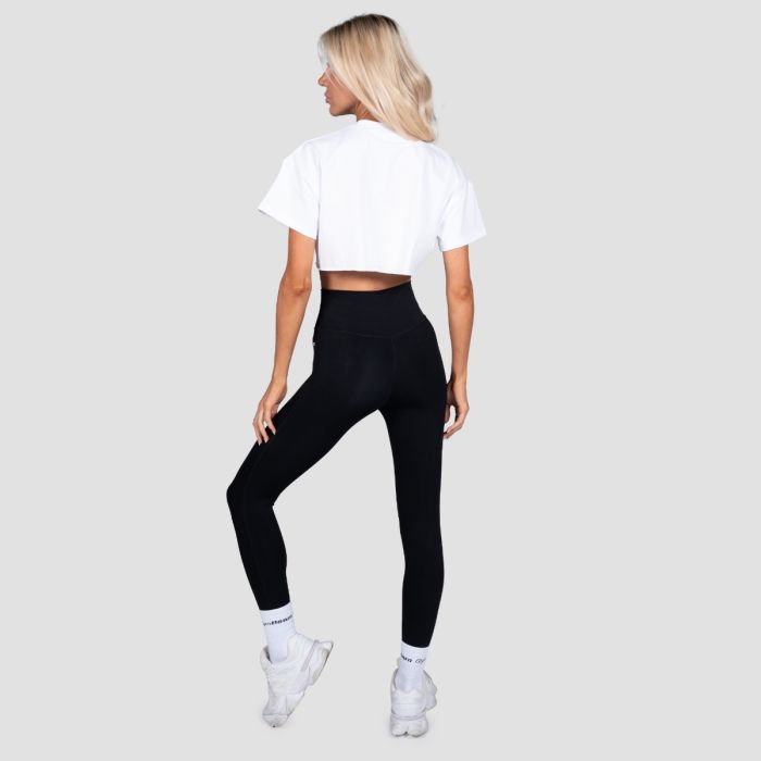 Damska koszulka Thrive Cropped White - GymBeam L