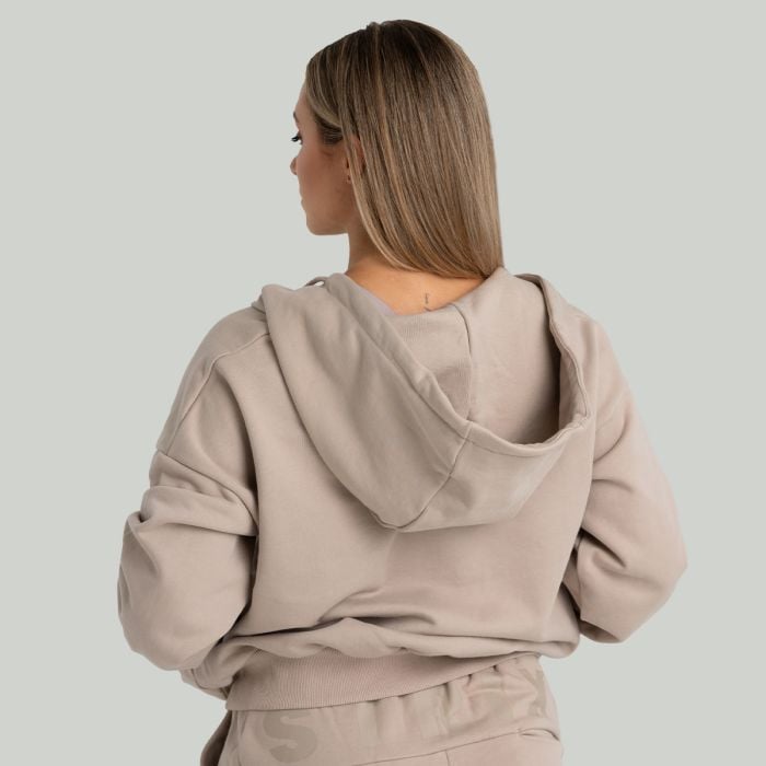 Bluza damska z kapturem Zip Taupe - STRIX M