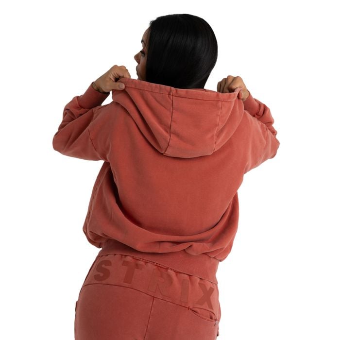 Bluza damska z kapturem Zip Washed Terra - STRIX S