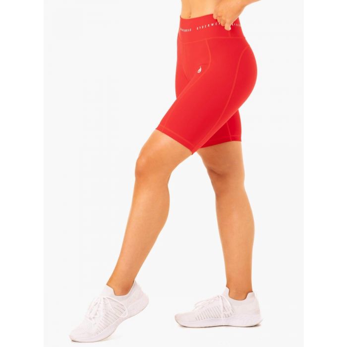 Damskie spodenki kolarskie z wysokim stanem Reflex Red - Ryderwear XL