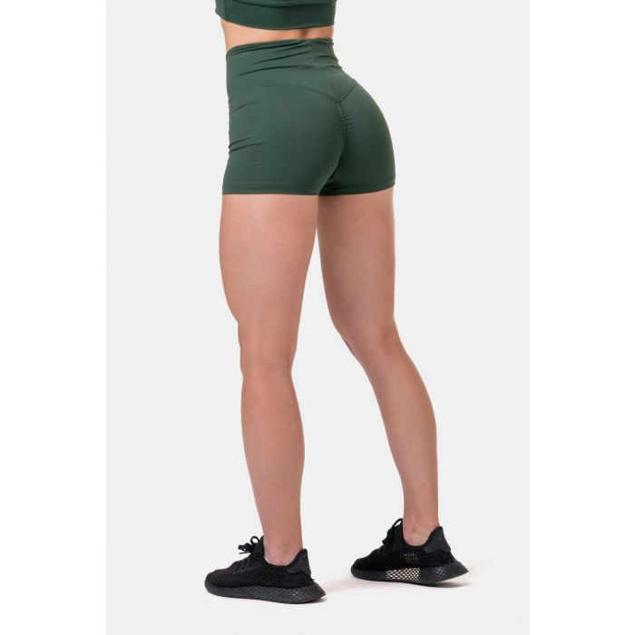 Damskie szorty Classic Hero High Waist Green - NEBBIA XS