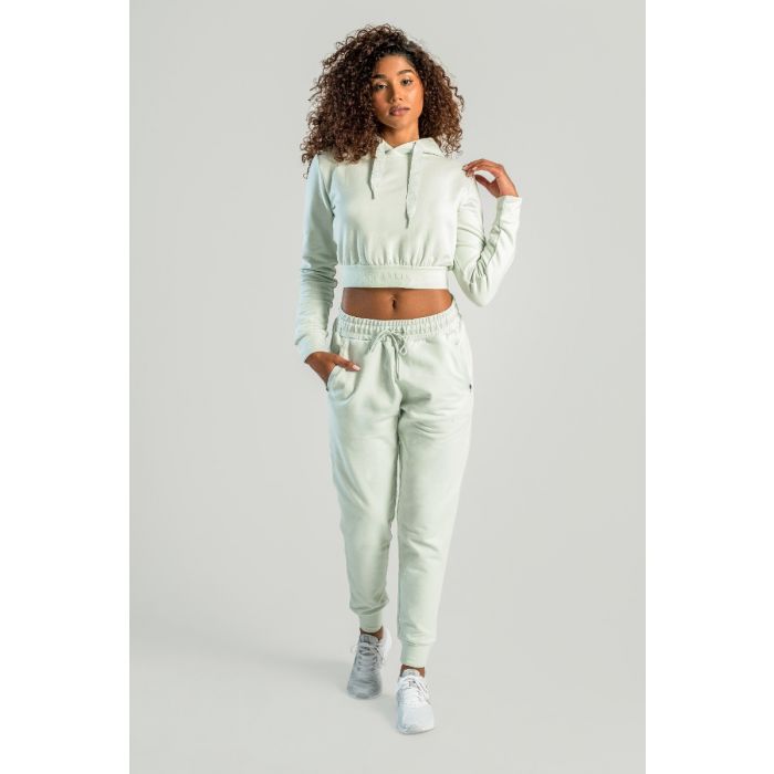 Krótka bluza damska z kapturem Essential Moon Grey - STRIX S