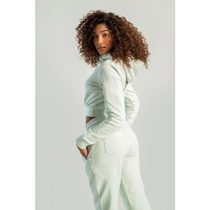 Krótka bluza damska z kapturem Essential Moon Grey - STRIX S