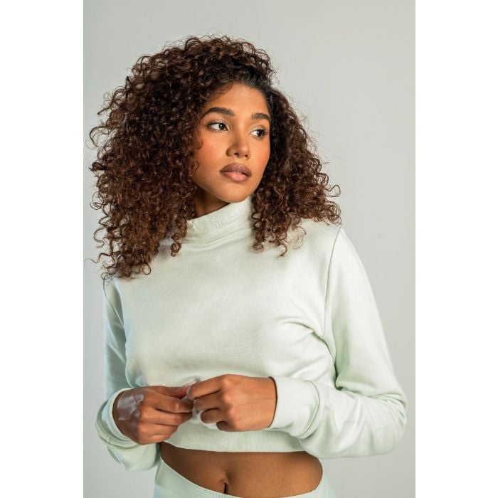 Sweter damski z wysokim kołnierzem Essential Moon Grey - STRIX S