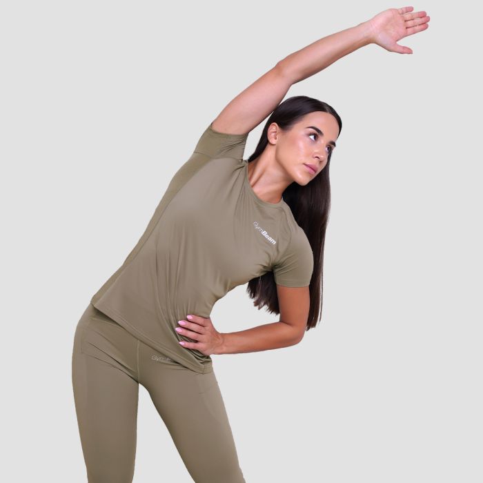 Damska koszulka do biegania Pulse Vetiver - GymBeam L