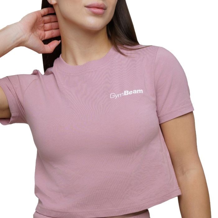 Damska koszulka Agile Cropped Woodrose - GymBeam XS