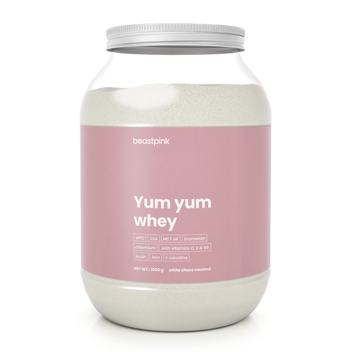 Yum Yum Whey - BeastPink + PREZENTY 1000 g - lody waniliowe